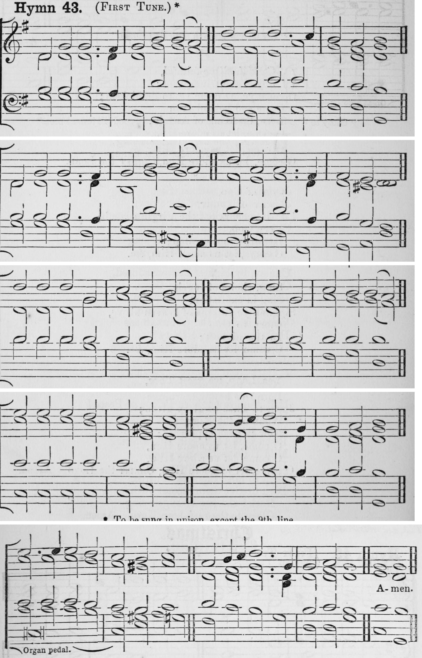 Hymn 43 as printed in Hymns Ancient and Modern (Novello, London, 1861)