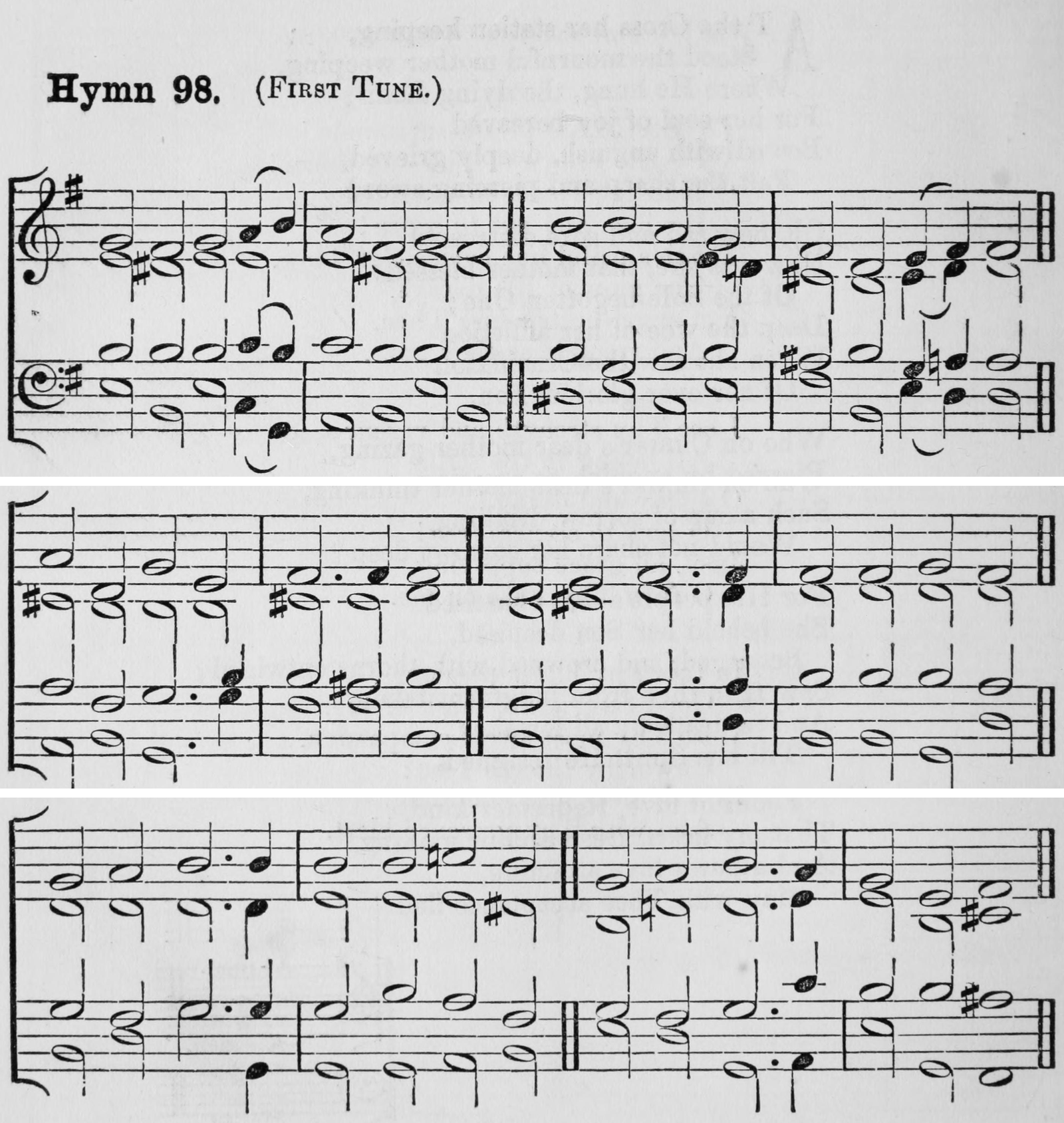 Hymn 98 as printed in Hymns Ancient and Modern (Novello, London, 1861)